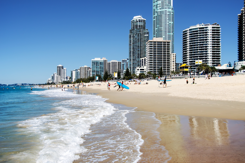 NDIS participant enjoying a recreational beach outing on the Gold Coast with Joyful Support